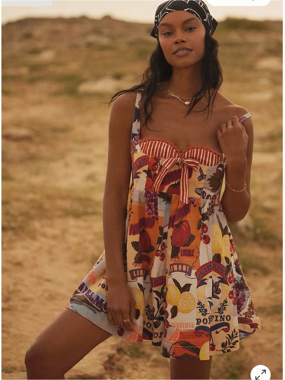 MAEVE Anthropologie Cotton  Printed Bustier Romper Sz Small
